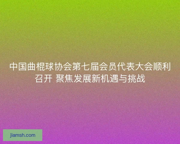 中国曲棍球协会第七届会员代表大会顺利召开 聚焦发展新机遇与挑战