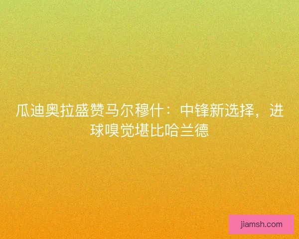 瓜迪奥拉盛赞马尔穆什：中锋新选择，进球嗅觉堪比哈兰德